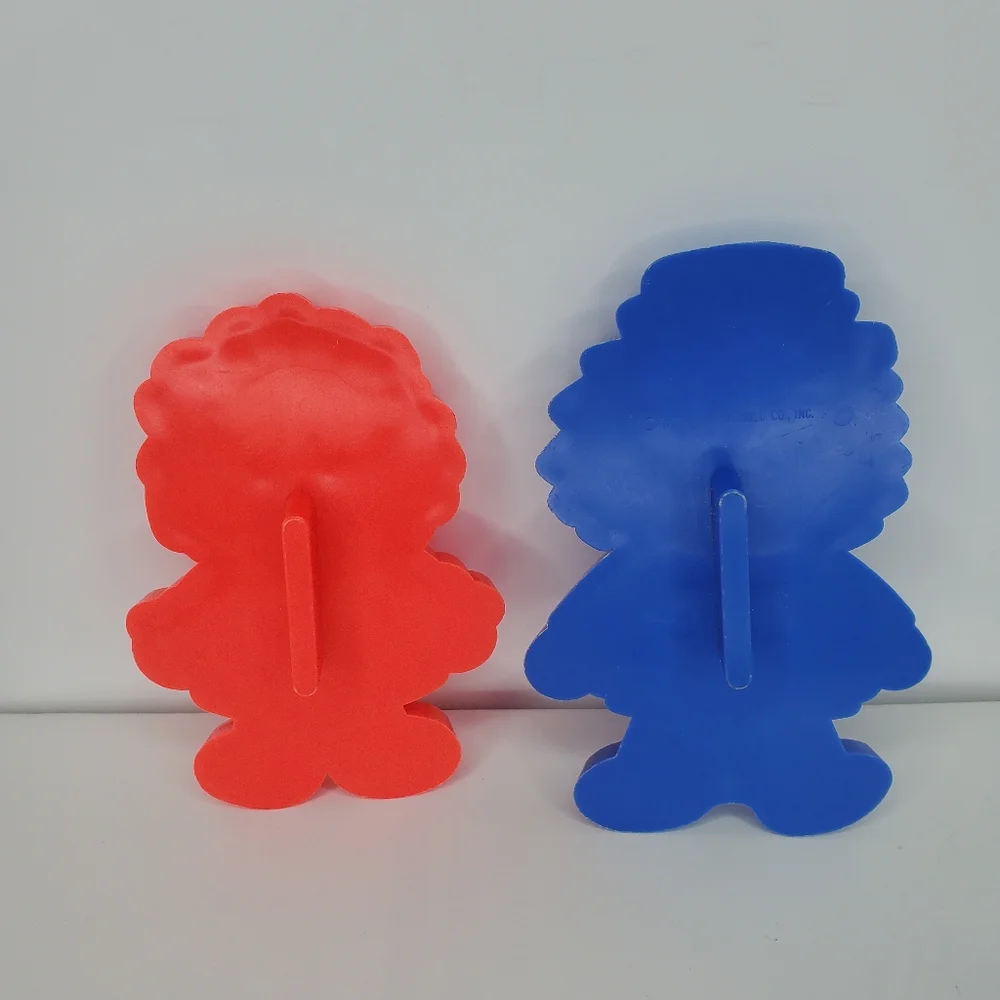 2~Vintage Bobbs Merrill Raggedy Ann Raggedy Andy‎ Plastic Cookie Cutters
